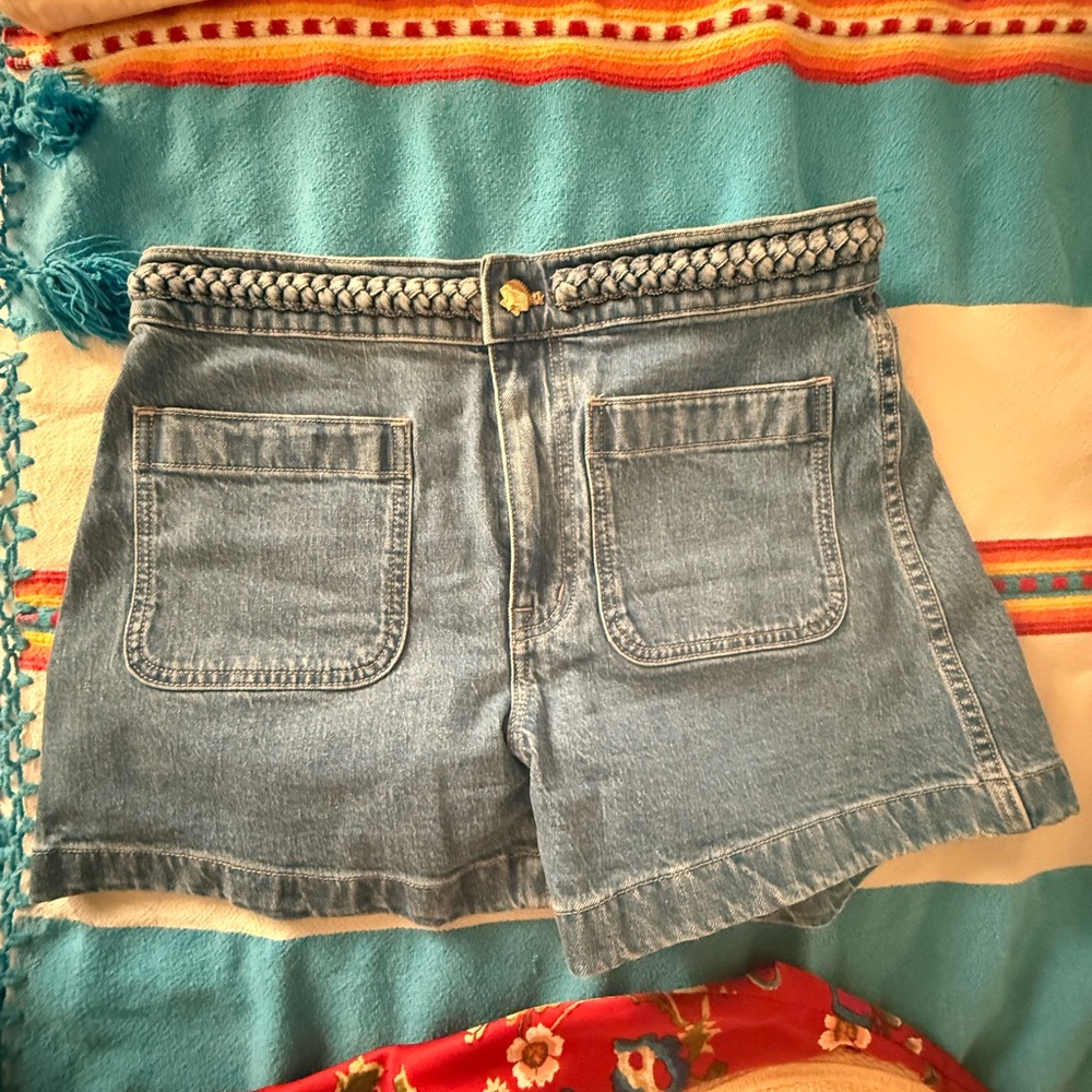 Madewell x Lisa Says Gah!  Denim Shorts with Braided Detail